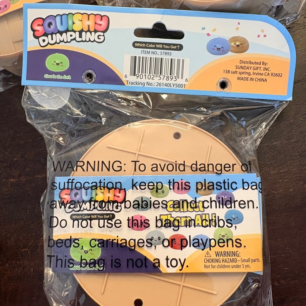 Lot of 3 Squishy Dumpling Mystery Bag Sensory Fidget Toy 57893 NEW - Picture 3 of 3